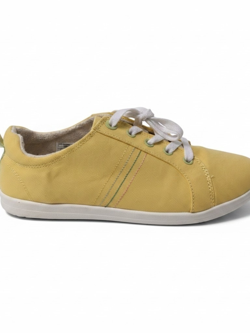 Vionic Beach Stinson Women's Sun Yellow Canvas Lace-Up Sneakers Size 6